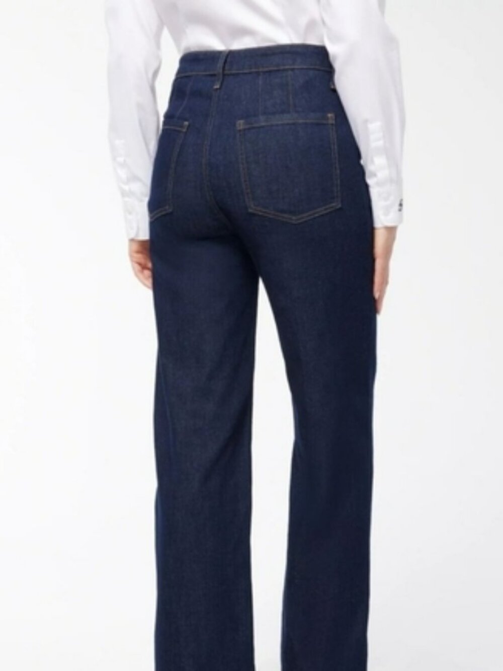 Chico’s Trouser Jean Womens 16 High Rise Chestnut Rinse Indigo Dark Wash NWT - Picture 2 of 9